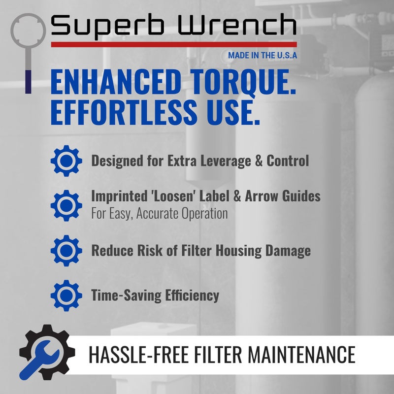 Superb Wrench SPBW-5 Heavy Duty Metal Water Filter Housing Wrench (5.93 inch Inside Diameter) - Image 3